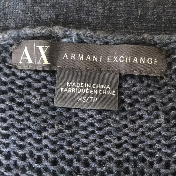 Armani Exchange grey silk/cotton blend tunic/sweater - Picture 8 of 8